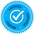 Licensed Insured and Certified Badge